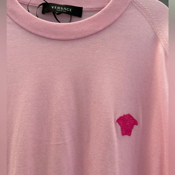Versace Light Pink Crew Neck Sweater